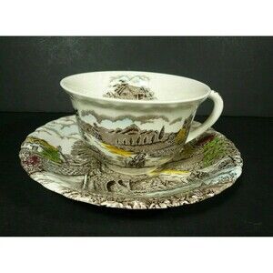 Vintage Myott England's Charm Staffordshire Ware Cup & Saucer